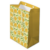 Lemon Bloom Collection patterned yellow ミディアムペーパーバッグ (裏面アングル)