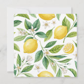 Lemon Blossom Bridal Shower Thank You Card サンキューカード (裏面)
