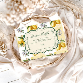 Lemon Blossom Garden Baby Shower Diapper Raffle エンクロージャーカード