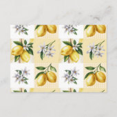 Lemon Blossom Garden Baby Shower Diapper Raffle エンクロージャーカード (裏面)