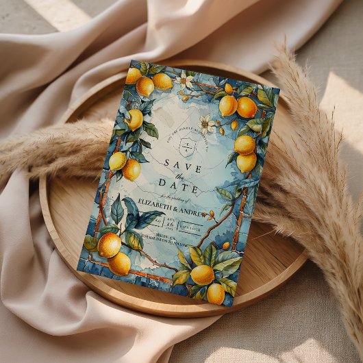 Lemon Blossom Garden Wedding セーブザデート