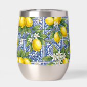 Lemon Blue French Country Watercolor Tile (背面)