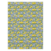 Lemon Blue French Country Watercolor Tile テーブルクロス (正面)