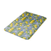 Lemon Blue French Country Watercolor Tile バスマット (アングル)