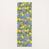 Lemon Blue French Country Watercolor Tile ヨガマット (裏面)
