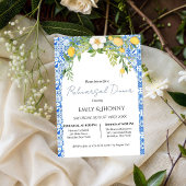  Lemon Blue Mediterranean Italian Rehearsal Dinner 招待状
