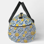 Lemon Botanical Blue and Yellow Summer Print ダッフルバッグ (右)