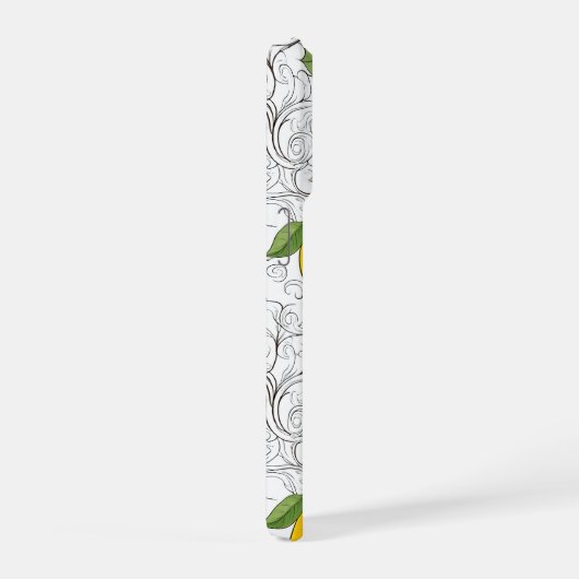 Lemon Botanical Classic Ornamental Phone Case iPhoneケース (右側面)