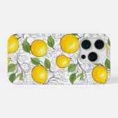 Lemon Botanical Classic Ornamental Phone Case iPhoneケース (裏面横)