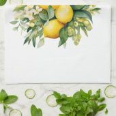 Lemon Bouquet with White Blossoms キッチンタオル (折り畳み)