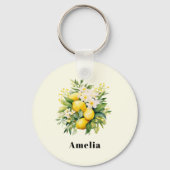 Lemon Bouquet with White Blossoms キーホルダー (裏面)
