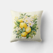 Lemon Bouquet with White Blossoms クッション (裏面)