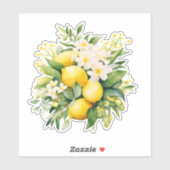 Lemon Bouquet with White Blossoms シール (シート)