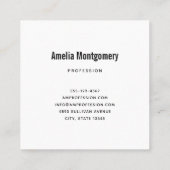 Lemon Bouquet with White Blossoms スクエア名刺 (裏面)