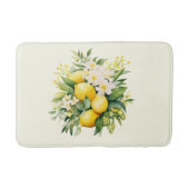 Lemon Bouquet with White Blossoms バスマット (正面)