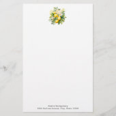 Lemon Bouquet with White Blossoms 便箋 (正面)