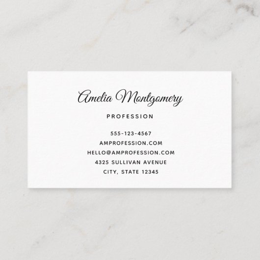 Lemon Bouquet with White Blossoms 名刺 (裏面)