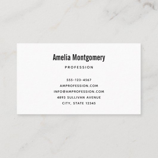 Lemon Bouquet with White Blossoms 名刺 (裏面)