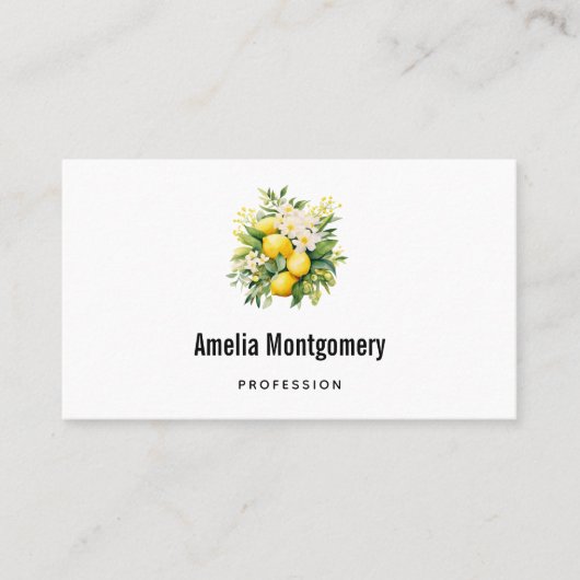 Lemon Bouquet with White Blossoms 名刺 (正面)