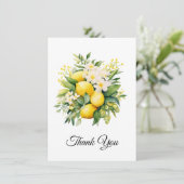 Lemon Bouquet with White Blossoms Thank You サンキューカード (スタンド正面)
