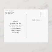 Lemon Bouquet with White Blossoms Thank You ポストカード (裏面)