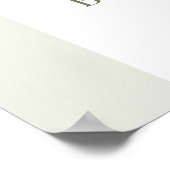 Lemon bow sage green arch welcome Baby Shower ポスター (角)