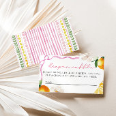 Lemon & Bows Baby Shower Diaper Raffle Entry  エンクロージャーカード