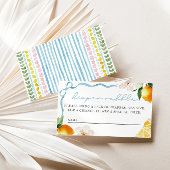 Lemon & Bows Baby Shower Diaper Raffle Entry  エンクロージャーカード