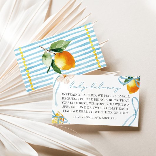 Lemon & Bows Boys Books for Baby Library エンクロージャーカード