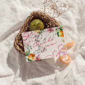 Lemon & Bows Whimsical Girls Baby Shower サンキューカード