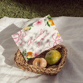 Lemon & Bows Whimsical Girls Baby Shower サンキューカード