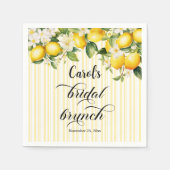 Lemon Branch Mediterranean Summer Bridal Brunch スタンダードカクテルナプキン (正面)