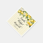 Lemon Branch Mediterranean Summer Bridal Brunch スタンダードカクテルナプキン (角)