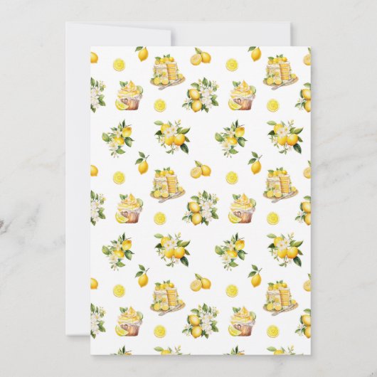 Lemon Branch Mediterranean Summer Bridal Brunch 招待状 (裏面)