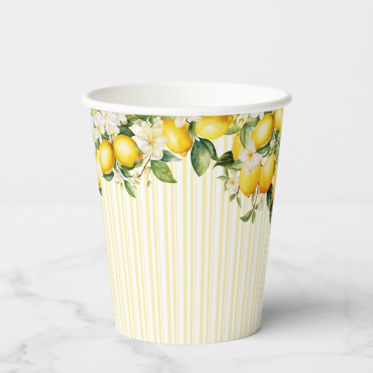 Lemon Branch Mediterranean Summer Bridal Brunch 紙コップ (裏面)