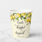Lemon Branch Mediterranean Summer Bridal Brunch 紙コップ (正面)