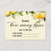 Lemon Branch Mediterranean Summer Bridal Shower エンクロージャーカード (正面)