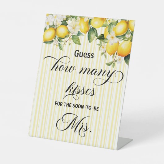 Lemon Branch Mediterranean Summer Bridal Shower 台座サイン (正面)