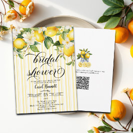 Lemon Branch Mediterranean Summer Bridal Shower 招待状
