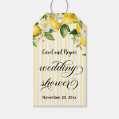 Lemon Branch Mediterranean Summer Wedding Shower ギフトタグ (正面)