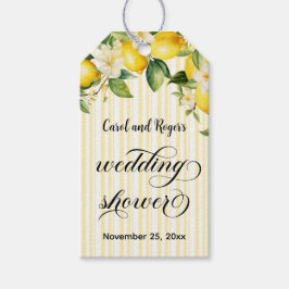 Lemon Branch Mediterranean Summer Wedding Shower ギフトタグ