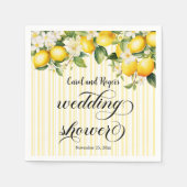 Lemon Branch Mediterranean Summer Wedding Shower スタンダードカクテルナプキン (正面)