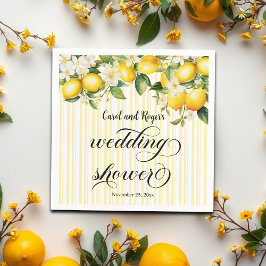 Lemon Branch Mediterranean Summer Wedding Shower スタンダードカクテルナプキン