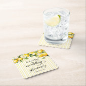 Lemon Branch Mediterranean Summer Wedding Shower ペーパーコースター (インサイチュ)