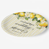 Lemon Branch Mediterranean Summer Wedding Shower ペーパープレート (アングル)