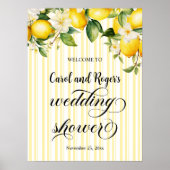 Lemon Branch Mediterranean Summer Wedding Shower ポスター (正面)