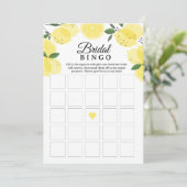 Lemon Bridal Shower Bingo Game Printable 招待状 (スタンド正面)