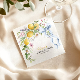 Lemon Bridal Shower Party Napkins  スタンダードカクテルナプキン