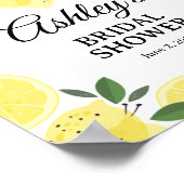 Lemon Bridal Shower Welcome Sign ポスター (角)