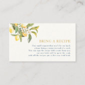 Lemon Brings A Recipe Card エンクロージャーカード (正面)